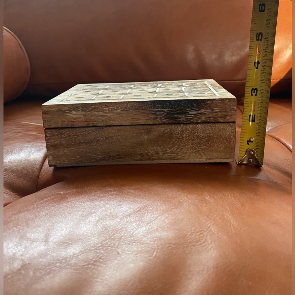 Rustic Engraved Wooden Box - Picture 10 of 13